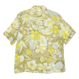 TRU Womens Shirt Green Viscose 90s Floral UK 16