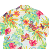 Womens Shirt Green Viscose 90s Floral UK 16