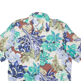 Womens Shirt Cream Viscose 90s Floral UK 16