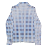 GRUPP TOP TEXTIL Womens Shirt Blue 90s Striped Long Sleeve UK 12