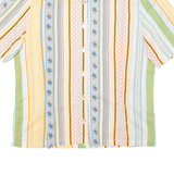 Womens Shirt Orange 90s Striped L