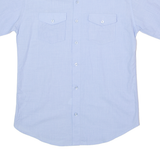 FAITH LACE Mens Plain Shirt Blue L