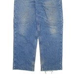 CARHARTT Blanket Lined Mens Jeans Blue Regular Straight W34 L28