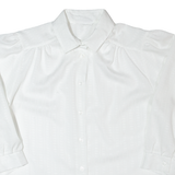 Womens Shirt White 90s Striped Long Sleeve M