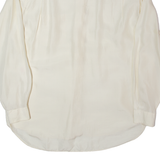 DANIEL & MAYER Womens Plain Shirt Cream 90s Long Sleeve L