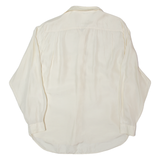 DANIEL & MAYER Womens Plain Shirt Cream 90s Long Sleeve L