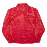 Womens Shirt Red 90s Geometric Long Sleeve S