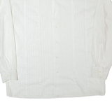 Mens Shirt White Striped Long Sleeve L