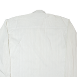 Mens Shirt White Striped Long Sleeve L