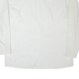 Mens Shirt White Striped Long Sleeve L