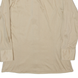 L. HUBSCHER Mens Plain Shirt Beige Long Sleeve S
