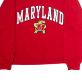 RUSSELL ATHLETIC Maryland Terrapins Mens Sweatshirt Red 90s USA S