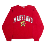 RUSSELL ATHLETIC Maryland Terrapins Mens Sweatshirt Red 90s USA S