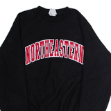 CHAMPION REVERSE WEAVE Northeastern Mens Sweatshirt Black Crew Neck USA S