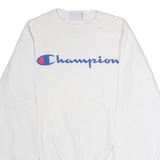 CHAMPION Mens Sweatshirt White Crew Neck S