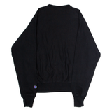 CHAMPION REVERSE WEAVE Mens Sweatshirt Black Crew Neck S