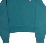 CHAMPION REVERSE WEAVE Cropped Womens Sweatshirt Green Crew Neck 2XL