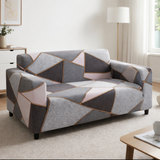 Anyseat 2-Seater Sofa Cover – Gray Pink Style Slipcover for Living Room Chair Protection