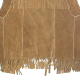 Mens Gilet Brown Leather S