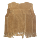 Mens Gilet Brown Leather S