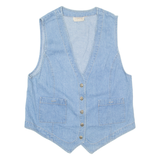 STAMPEDE Womens Denim Waistcoat Blue M