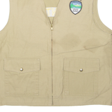 Oregon State Parks Mens Workwear Gilet Beige USA M