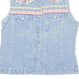 BILL BLASS Womens Denim Gilet Blue M