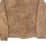 PIERRE CARDIN Mens Lined Jacket Brown Leather L