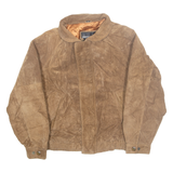 PIERRE CARDIN Mens Lined Jacket Brown Leather L