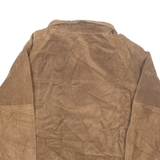 PIERRE CARDIN Mens Lined Jacket Brown Leather L