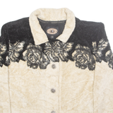 COUNTRY CLOTHING Womens Jacket Cream Wool Colourblock M