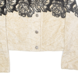 COUNTRY CLOTHING Womens Jacket Cream Wool Colourblock M