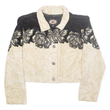 COUNTRY CLOTHING Womens Jacket Cream Wool Colourblock M