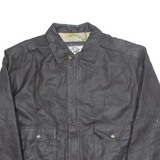 COUGAR Mens Lined Jacket Black Leather XL