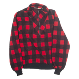 ST JOHN'S BAY Fleece Mens Pullover Jacket Red Check L