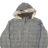 NAUTICA Mens Parka Coat Grey Hooded L