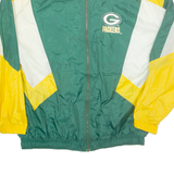 STARTER Green Bay Packers Mens Track Jacket Green Nylon USA Colourblock 2XL
