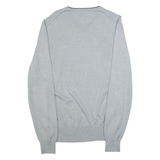 DKNY Golf Mens Jumper Grey V-Neck Tight Knit L