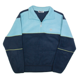 FILA Mens Fleece Blue 1/4 Zip Tight Knit M