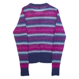 GANT Womens Patterned Cardigan Purple Crazy Pattern Button Neck Mohair XS