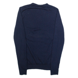 HOBBS LONDON Womens Jumper Blue Tight Knit Wool M