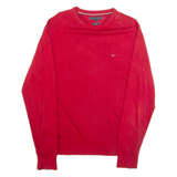TOMMY HILFIGER Mens Jumper Red Tight Knit L