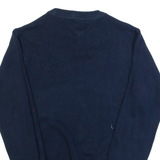 TOMMY HILFIGER Mens Jumper Blue Chunky Knit S