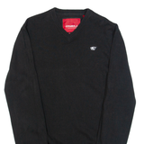 O'NEILL Mens Jumper Black V-Neck Tight Knit XS