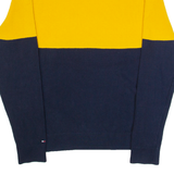 TOMMY HILFIGER Mens Jumper Blue Waffle Knit XL