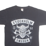 FRUIT OF THE LOOM Stockholm Mens T-Shirt Black S