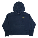 NIKE Cropped Womens Blue Hoodie L