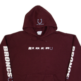 CHAMPION Riders University Mens Maroon Hoodie USA XL