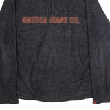 NAUTICA Mens Fleece Grey 1/4 Zip L