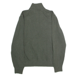 NAUTICA Mens Jumper Green 1/4 Zip Tight Knit M